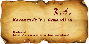 Keresztény Armandina névjegykártya